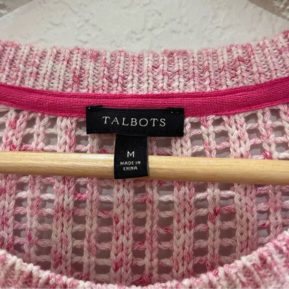 Talbots Crew Neck Pink Sweater Size Medium - Picture 3 of 7